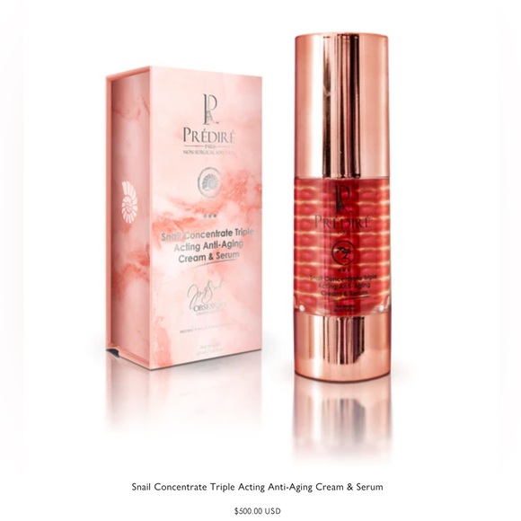 PRÉDIRÉ PARISSnail Concentrate Triple Acting Anti-Aging Cream & Serum NIB